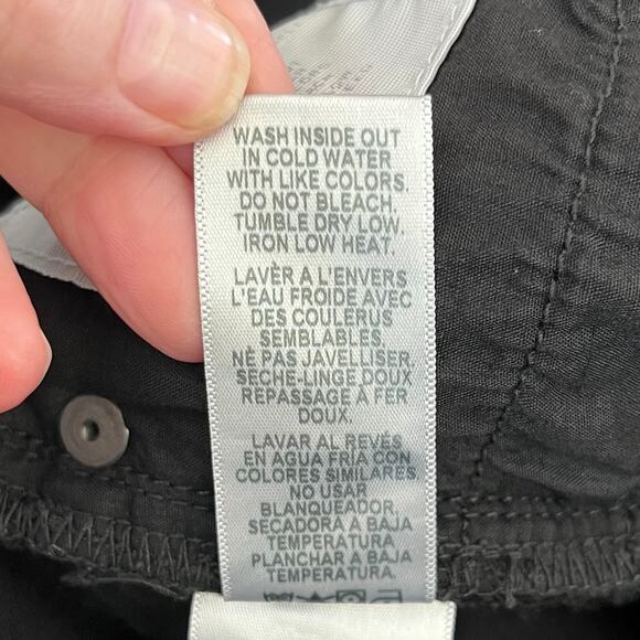 Frame Le High Skinny Low Rise Denim Jeans in Noir Jefferson Black Distressed 26 - Picture 15 of 16